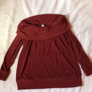 Off the shoulder Orange/Red Sweater